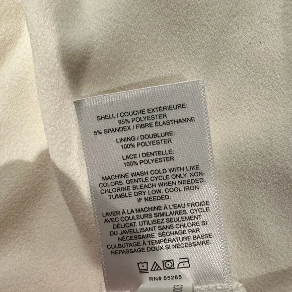 Express v neck lace white tie up Jumpsuit NWT! Size Small TTS - Picture 5 of 5